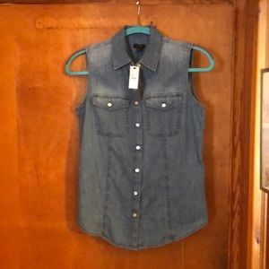 NWT Talbots denim top size 2